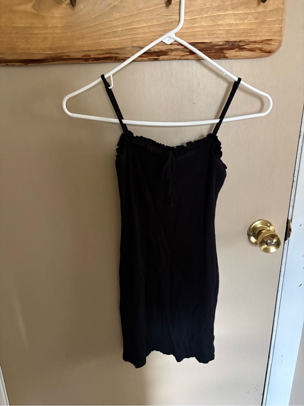 Urban Outfitters Black Ribbed Mini Dress